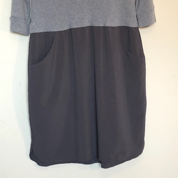 ANTHROPOLOGIE Amadi Lea two tone sweater dress in gray - Picture 8 of 16